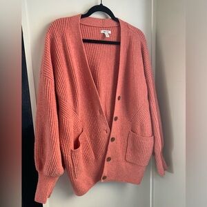 Coral Pink Cardigan / XXL